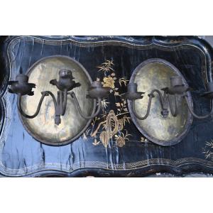Pair Of 18th Century Style Copper Wall Lights