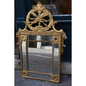 Gilded Wooden Mirror From The 18th Regence Period