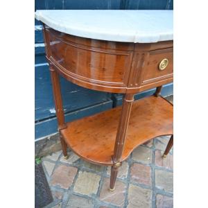 Louis XVI Period Light Mahogany Console Table Stamped By Birkle