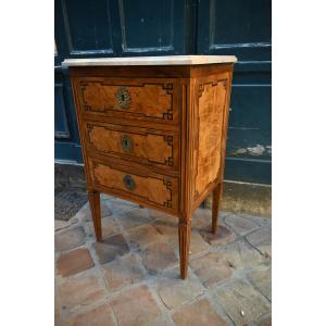 Small Directoire Period Chest Of Drawers For Use Between Two Rooms