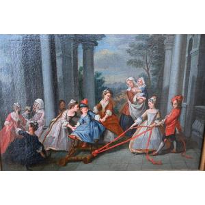 Lancret, After Oil On Canvas, Childhood 