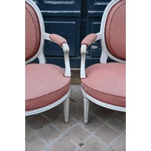 Pair Of Louis XVI Cabriolets, By Boulard, 18th Century