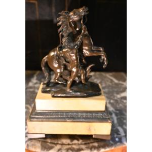 Marly Horse, Bronze From The Restoration Period, 19th Century