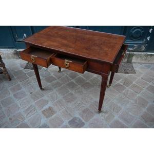 Canabas, Small Mahogany Desk From The Louis XVI Period From The 18th Century