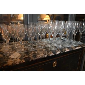 Baccarat, Saint Remy Model Crystal Service Of 35 Pieces