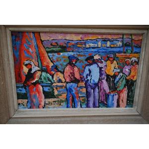 Concarneau Fishermen By Pat F Wilson 