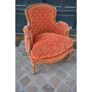 Louis XV Period Fireside Bergère, Stamped 18th Century