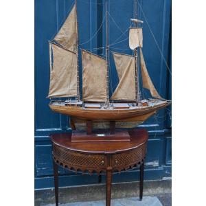 Goelette , Beautiful Sailing Model Of Basin Of The Beginning XX