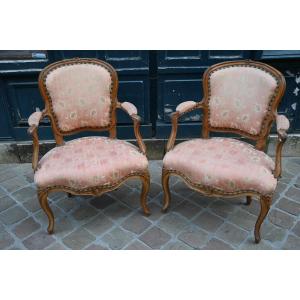 Pair Of 18th Century Louis XV Cabriolets