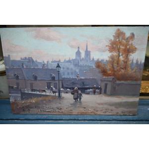 Guigamp Le Lavoir , Oil Painting By Etienne Bouillé