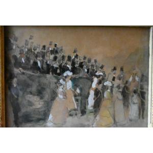 Shopping In Paris Watercolor By Spat