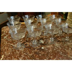 Suite Of 12 Baccarat Crystal Goblets XIX