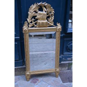 Louis XVI Period Gilded Wood Mirror, Bordeaux Late 18th Century