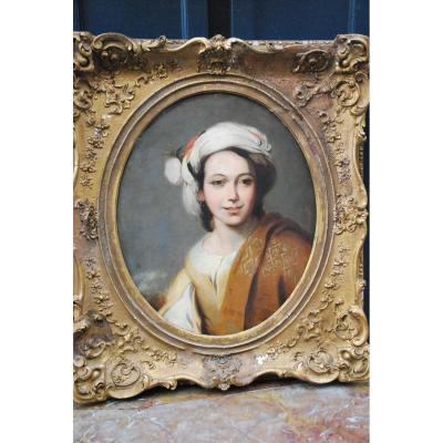 Portrait D A Young Woman In Turban XIX D After Murillo