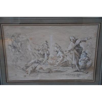 Drawing XVII, Meeting Of Characters From After Salvator Rosa