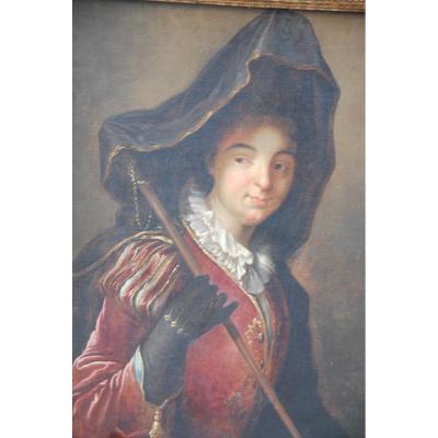 Huile Sur Toile Jeune Femme Suiveur D Alexis Grimou