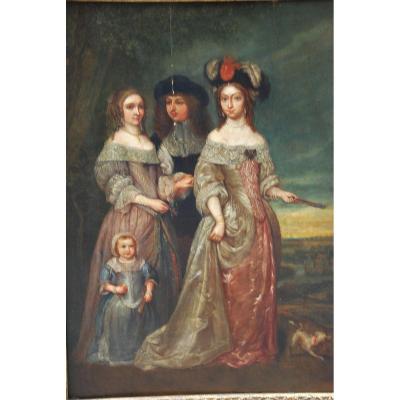 Family Portrait Workshop Of Netscher XVII