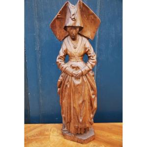 Sculpture Representing A Woman From The Middle Ages