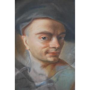 Pastel Portrait D Man D After Quentin De La Tour XVIIIi