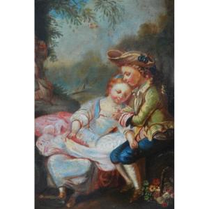 Gallant Scene, Oil On Canvas XVIII