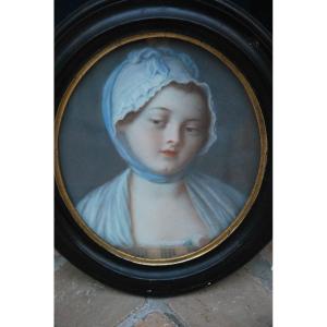 Pastel Portrait Young Woman Follower Of Greuze