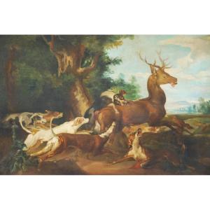 D After Oudry Deer Hunting, School XIX