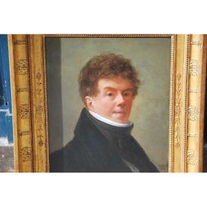 Beautiful Portrait Of A Man Early XIX Signed De Sicardi