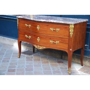 Elegant Satin Commode D Louis XV Period