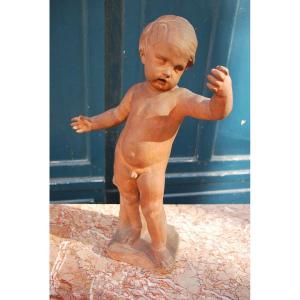 Terracotta End XVII Or Beginning XVIII In The Taste Of Duquesnoy