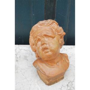 Head Of A Child In Terracotta Flanders XVIII