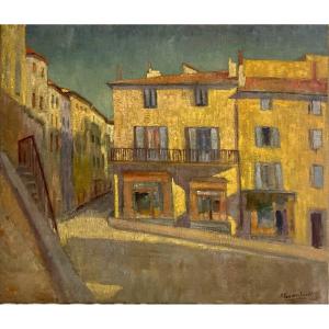 House In The South, 20th Century, Oil On Canvas, 70 X 46 Cm, Unframed
