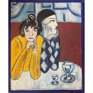 Les deux saltimbanques, XXe, d'après les deux saltimbanques de Picasso