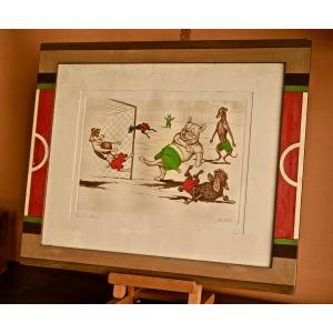 Humorous Engraving By Boris O'klein