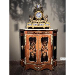 Marquetry And Bronze Sideboard 