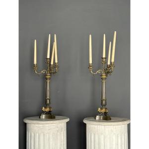 Pair Of Empire Candelabra 