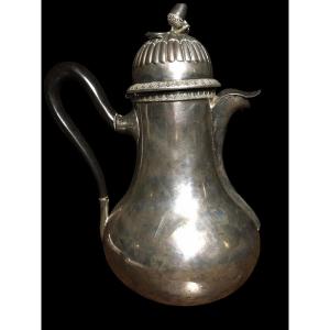 19th Century Sterling Silver Coffee Maker. Height: 24cm