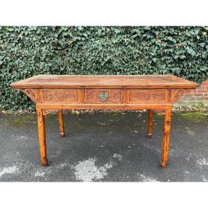 Large Decorative Centre Table , Chinese 19th Century