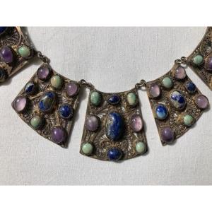 Special Necklace With Precious Stones Early 20th Century.