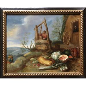 Oil On Panel By Willem Kalf 1610/1693 Circa 1642 Near Paris 