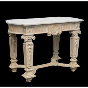 Louis XVI Style Decorative Carved Wood Console, 19th Century.