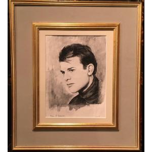 Salvatore Adamo Watercolor Around 1965