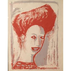 Otto Dix 1891-1969 Color Lithograph 