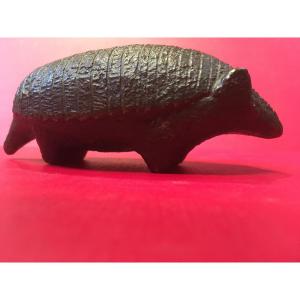 Bronze Sculpture Representing An Armadillo.