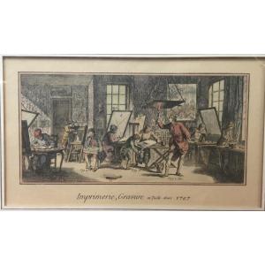 The Workshop Where The 18th Century Engravings Are Made