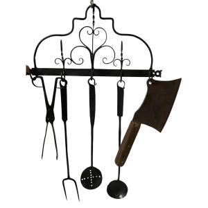 18th/19th Century Wrought Iron Spoon Holder.