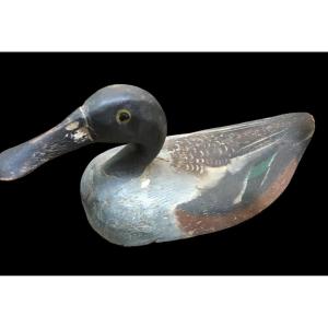 A 19th-century Polychrome Wooden Duck 