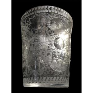 An Engraved Glass Grape Washer Circa 1760 