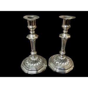 A Pair Of Louis XV Style Candlesticks 