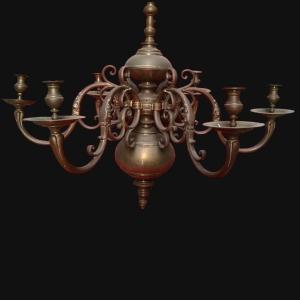 Large Baroque-style Candle Chandelier 