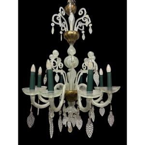 Large Liège Chandelier With 8 Arms, 19th Century (112 Cm).